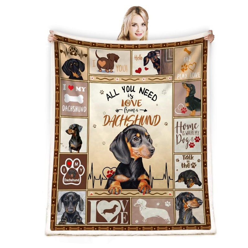Juirnost هدايا juirnost dachshund هدايا daschund للنساء هدايا الكلب وينر للنساء dachshund بطانية daschund هدايا عشاق الكلاب الهدايا للنساء dachshund هدايا لعشاق dachshund بطانية للأريكة 50 "× 60" "" - Image 1