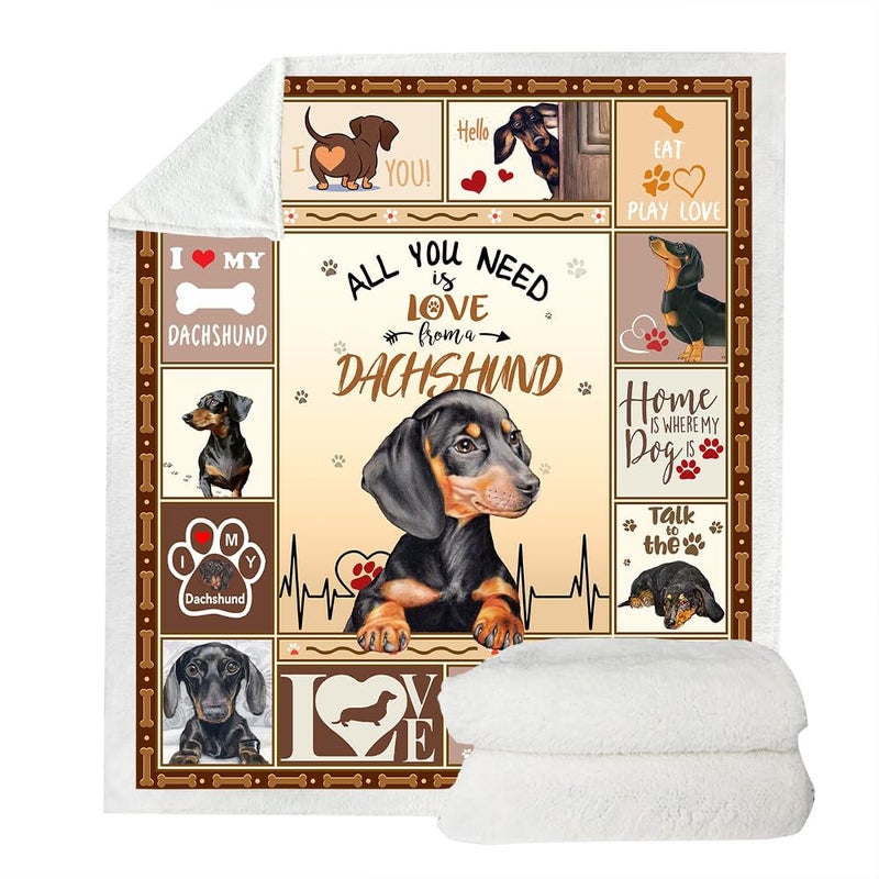 Juirnost هدايا juirnost dachshund هدايا daschund للنساء هدايا الكلب وينر للنساء dachshund بطانية daschund هدايا عشاق الكلاب الهدايا للنساء dachshund هدايا لعشاق dachshund بطانية للأريكة 50 "× 60" "" - Image 5