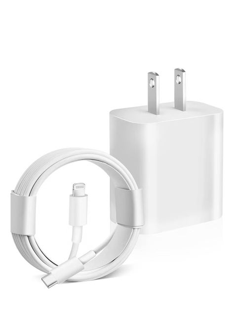 iPhone 13 Fast Charger【Apple MFi Certified】20W USB C Fast Charger Block PD Wall Plug Charger with 3FT Type C to Lightning Cable for iPhone 13/13 Pro/13 Pro Max/12/12 Pro/11/11 Pro/XS Max/XR/AirPods