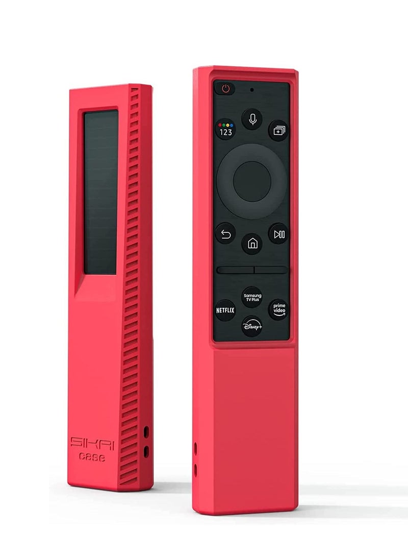 SYOSI Silicone Protective Case for Samsung Smart TV Solar Cell Remote Controller for TM2281E BN59-01385A BN59-01385B BN59-01393A Holder Shockproof Battery Back Covers(Red)  - Image 1