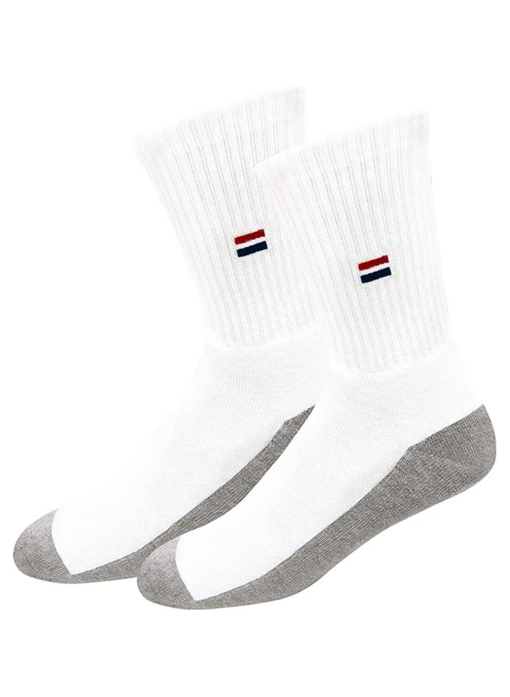 NAVYSPORT Men's Solid Cotton Cushion Comfort Crew Socks, Pack of 3 (Free Size, Multicolored) - Image 4