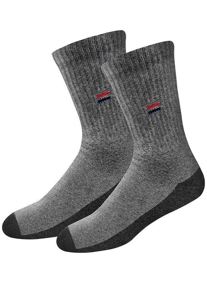 NAVYSPORT Men's Solid Cotton Cushion Comfort Crew Socks, Pack of 3 (Free Size, Multicolored) - Image 5