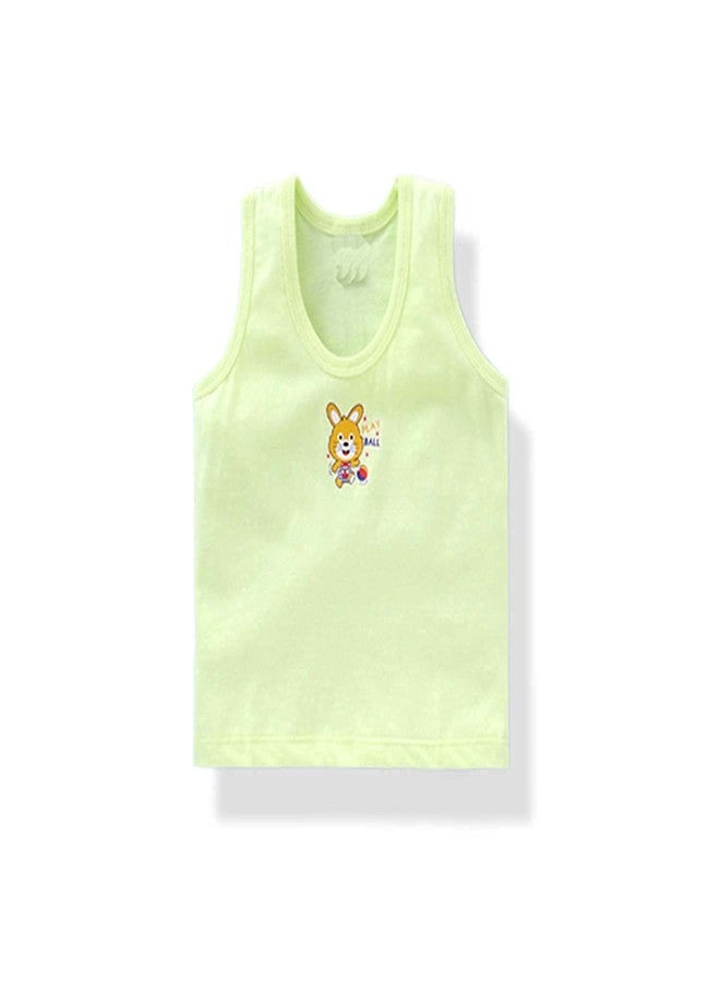 VIDHIKA New Born Boys Girls Soft Cotton Sleeveless Printed Baby Vest Inner Wear for Infants Undershirt Toddler Sando Baniyan for Kids Light Multicolor Pack of 6 (Dark Light, 12-18 Months) - Image 5