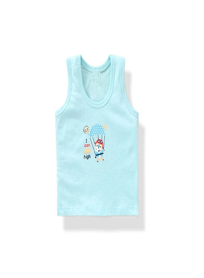 VIDHIKA New Born Boys Girls Soft Cotton Sleeveless Printed Baby Vest Inner Wear for Infants Undershirt Toddler Sando Baniyan for Kids Light Multicolor Pack of 6 (Dark Light, 12-18 Months) - Image 2