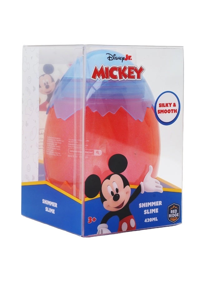 Disney Mickey 420ml Clear Shimmer Slime | Silky & Smooth Slime | Mess Free, Stress Relief Toy | Red | Age 3+ Year - Image 3