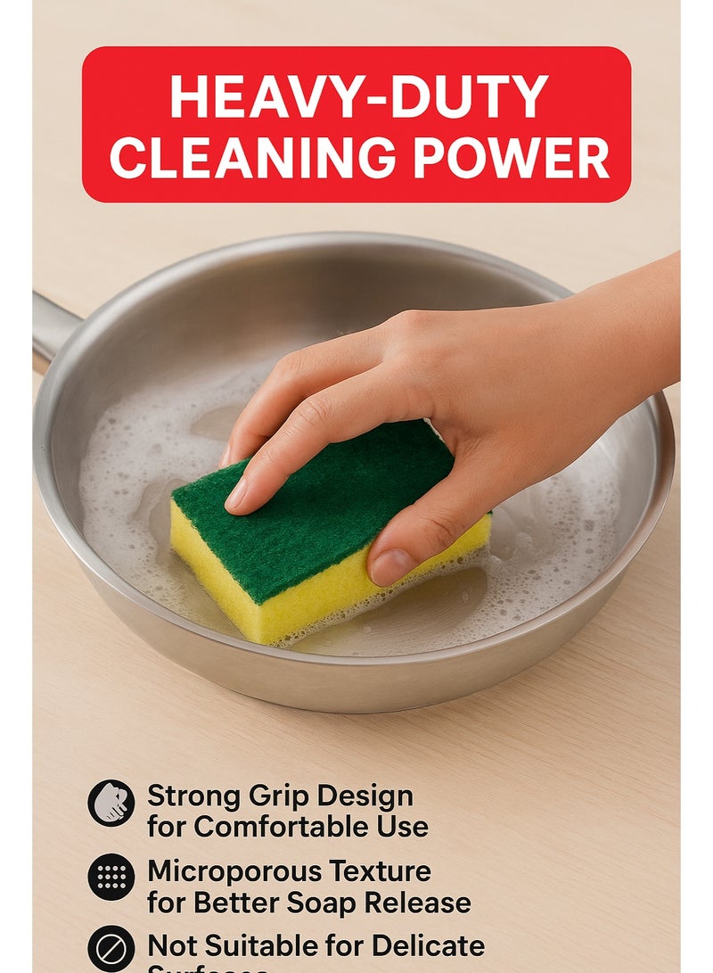 arix إسفنجة أريكس جريب الثقيلة - عبوة ترويجية مكونة من 50 قطعة للتنظيف الصعب - Image 2