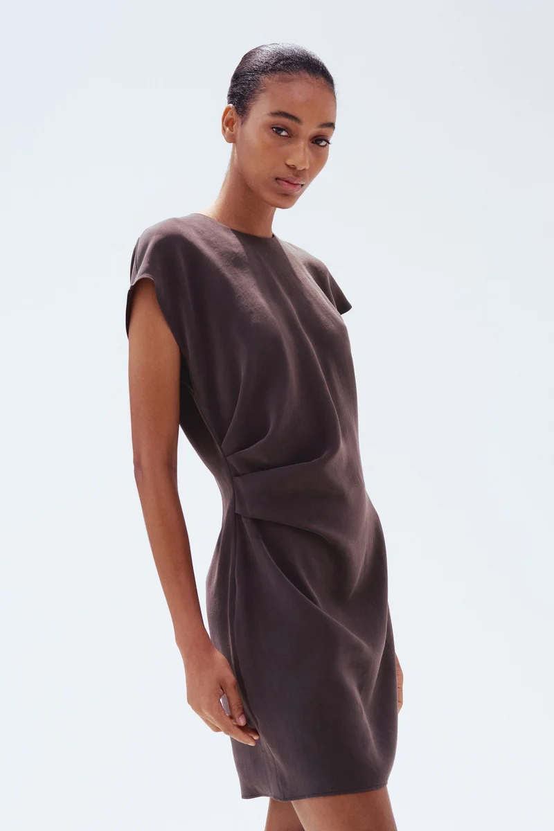 H&M Pleated-detail mini dress