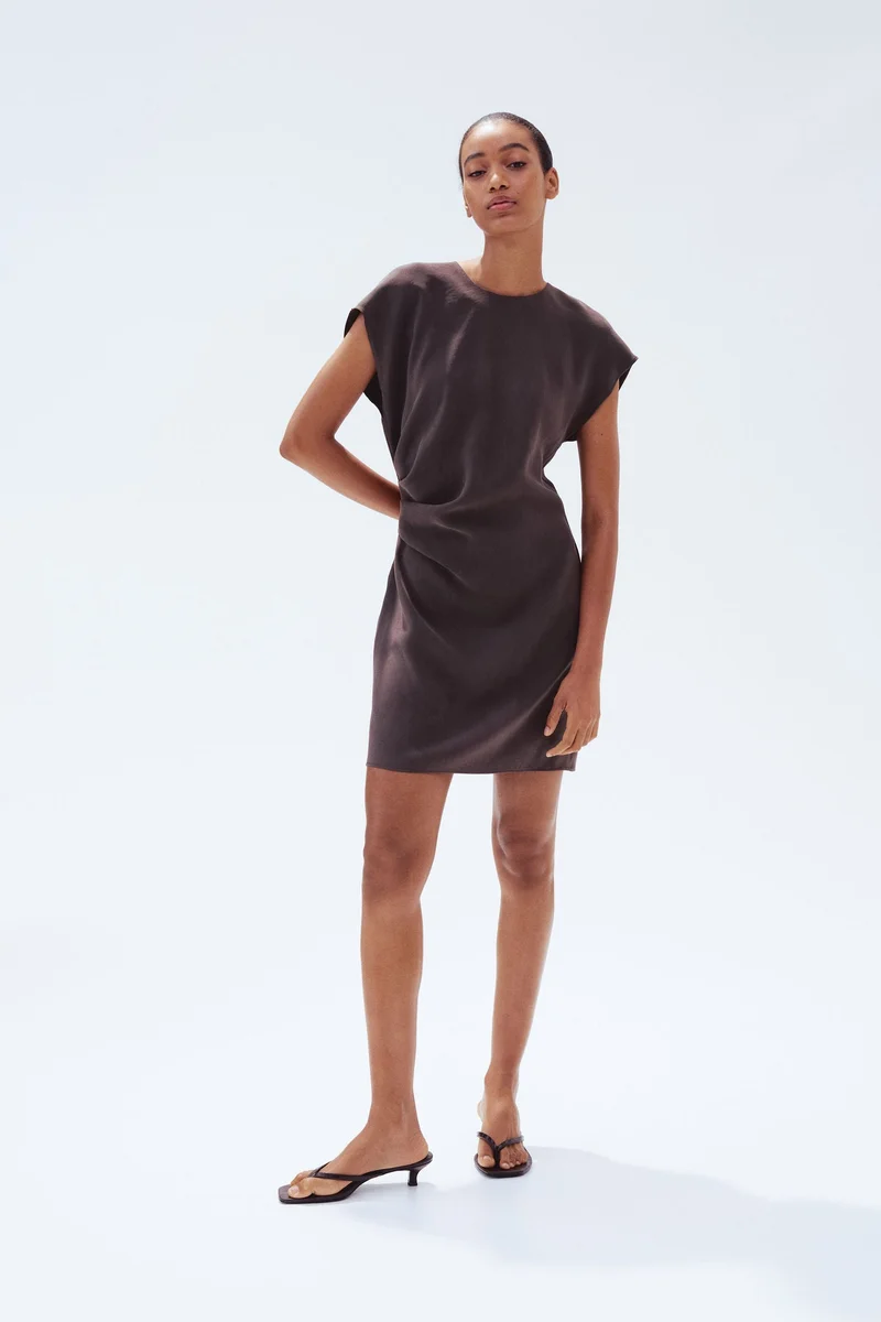 H&M Pleated-detail mini dress