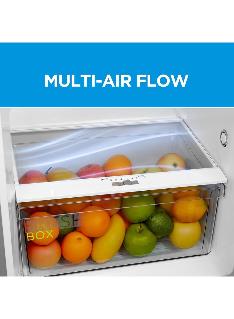 Midea 723L Gross & 535L Net Capacity Double Door Refrigerator With Control Panel, Equipped With Smart Sensor, Electronic Control, Inverter Quattro, Active-C Fresh Technology 723 L MDRT723MTE46AED Silver - Image 5