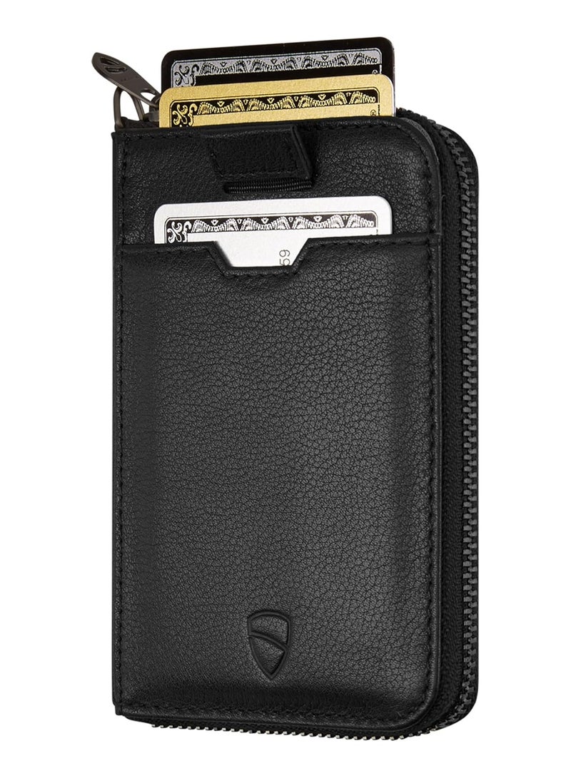 Vaultskin Notting Hill zip wallet with RFID protection (Black) - Image 1