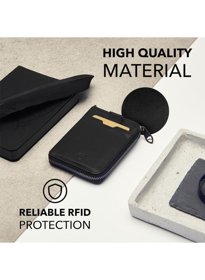 Vaultskin Notting Hill zip wallet with RFID protection (Black) - Image 3