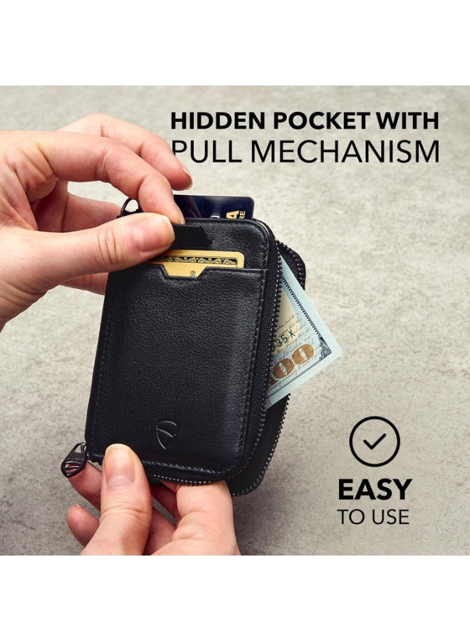Vaultskin Notting Hill zip wallet with RFID protection (Black) - Image 4