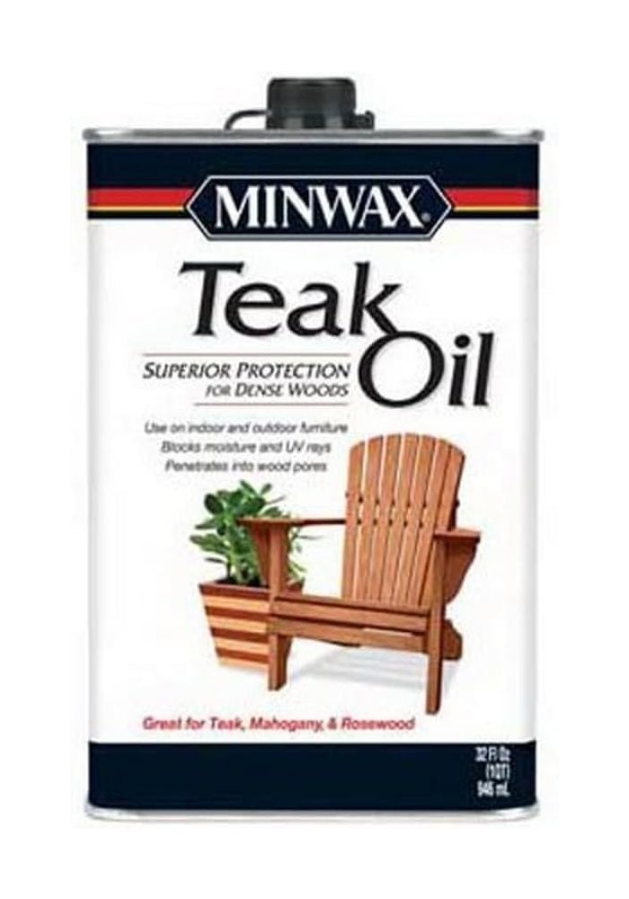 Minwax Teak Oil - Quart, Clear, 32 Fl Oz - Superior Protection for Dense Woods - Image 1