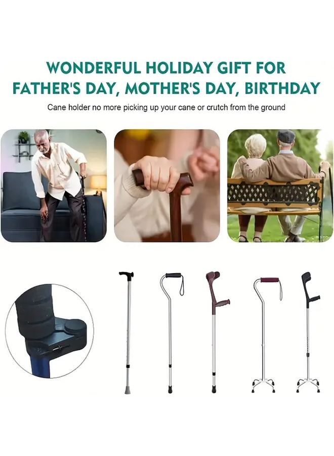 Black Cane Holder Set For Desktop Or Wall Mount Durable Stick Stand - Image 3