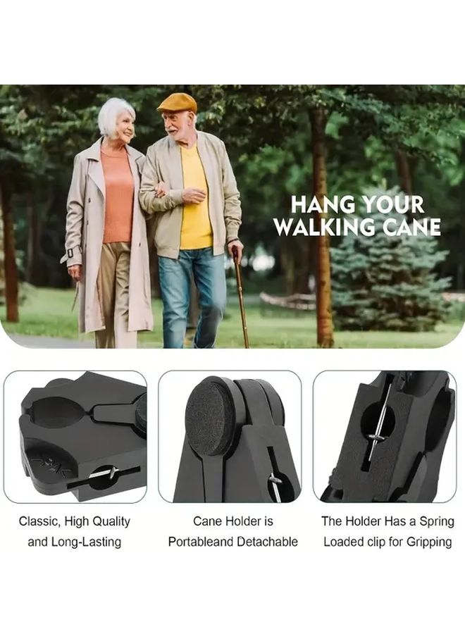 Black Cane Holder Set For Desktop Or Wall Mount Durable Stick Stand - Image 4