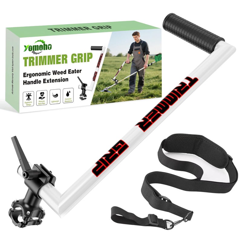 Yomoho Upgraded Ergonomic Trimmer Grip, String Trimmer Handle, with Trimmer Shoulder Harness, Weed Eater Handle Extension for Trimming, Weedeater Handle Grip for String Trimmer, Lawn Care and Landscaping - Image 1
