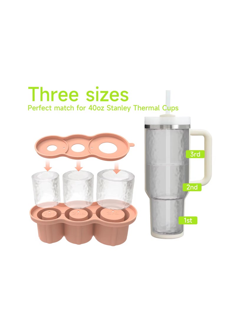 blue color silicone reusable ice ball mold ice cube mold tray with lid for tumbler cup accessories 20-40 oz - Image 5