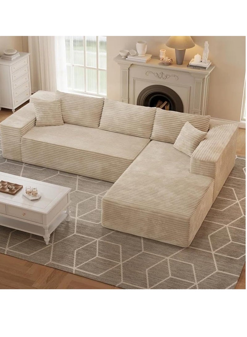 Poppins Home Stylish L Shaped Fabric Sofa A Modern Corner Sectional for Sophisticated Living  - Image 1