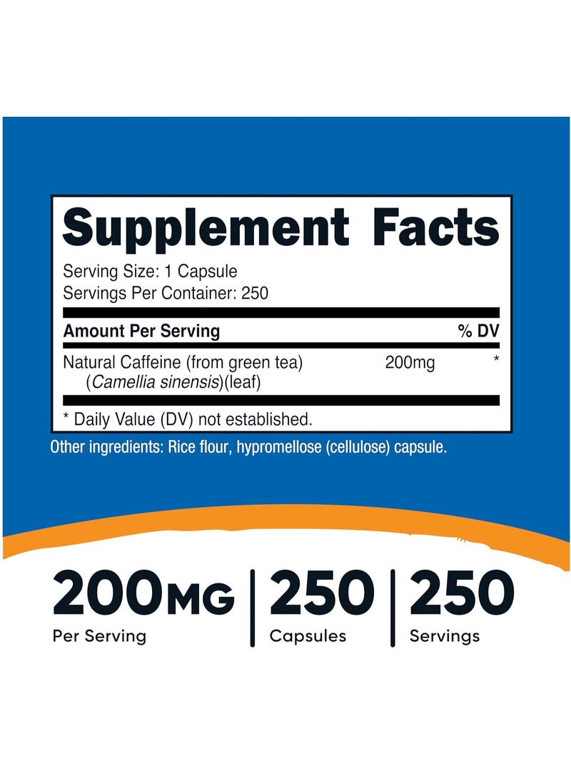 كبسولات نيوتريكوست الطبيعية للكافيين 200 ملغ، 250 كبسولة - Image 2