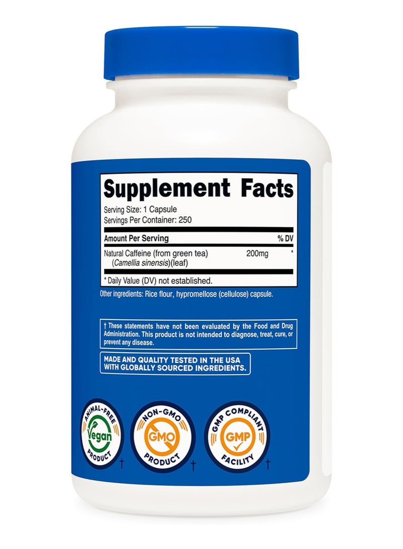 كبسولات نيوتريكوست الطبيعية للكافيين 200 ملغ، 250 كبسولة - Image 4