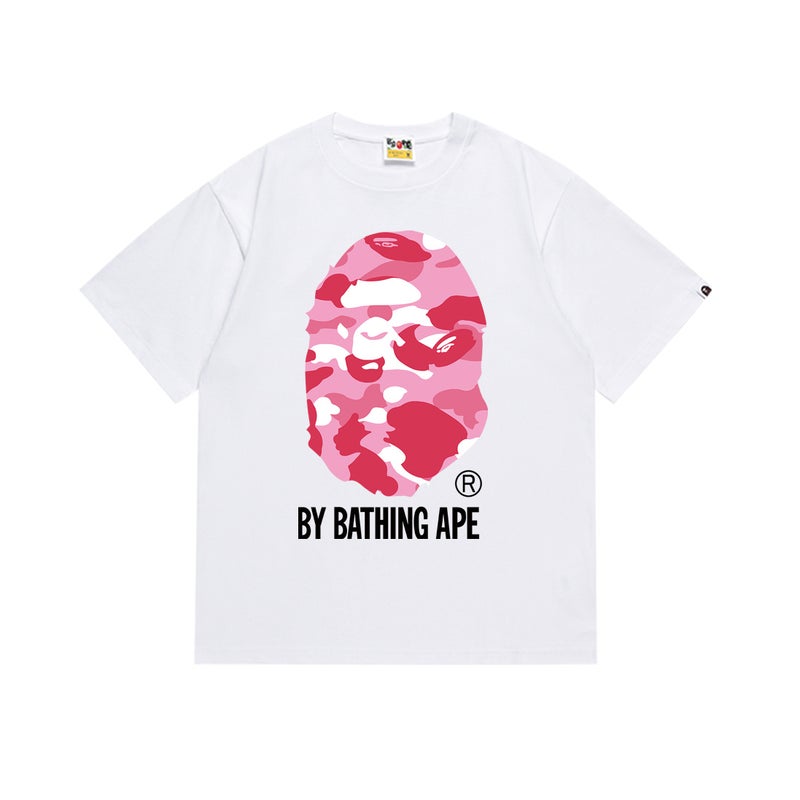 بايب تي شيرت رياضي قصير الأكمام مموه مشترك بين BAPE وميامي الدولي للجنسين - موضة الشارع العصرية - Image 1