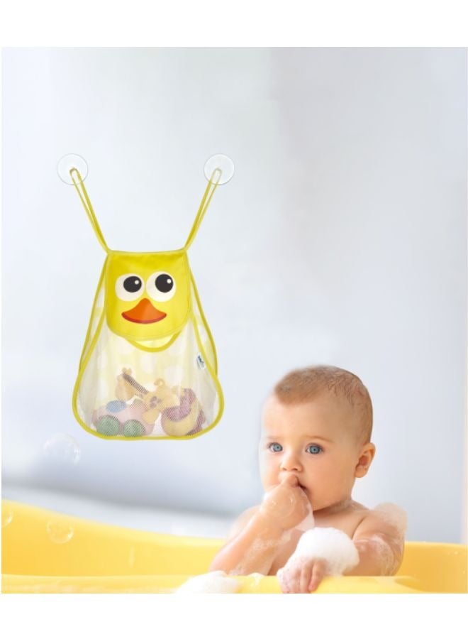 BabyJem Babyjem Duck Shaped Bath Toy Organizer Bag | Adult & Kid-Friendly | Shower Caddy, Suction Cup, Waterproof | Durable, Space-Saving | Mold-Free, Circle Window | Multi-Purpose & Rustproof  - Image 2