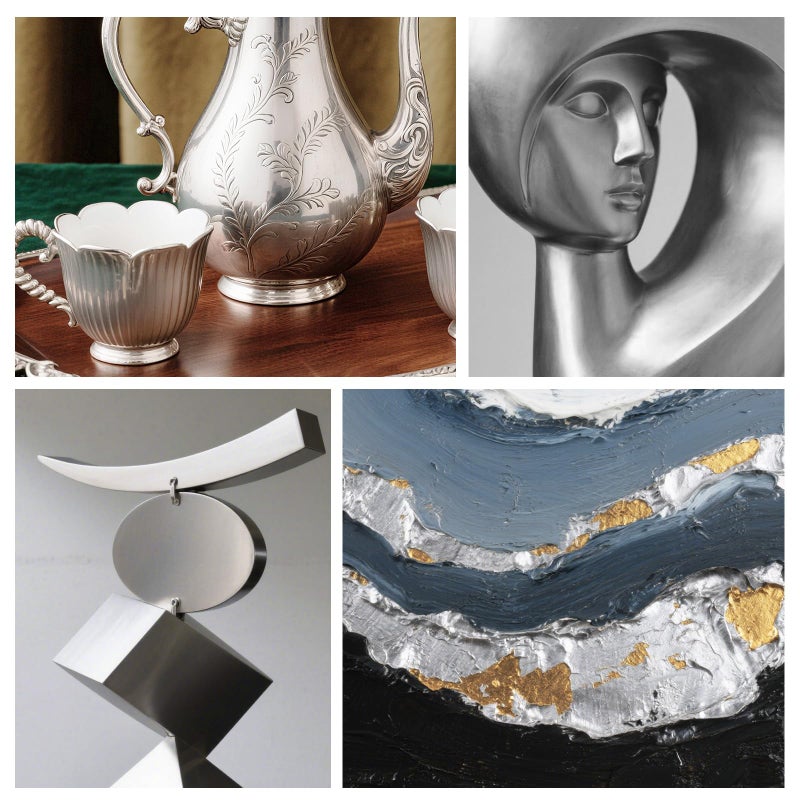 SENVEN Liquid Silver Leaf Paint High Gloss Multi Surface Rich Silver Paint for Metal, Wood, Plastic, Canvas, Appliance, Furniture Scratch Repair & Art Handcrafts 30ml/1.5oz Fast Drying Acrylic Metallic Finish - Image 4