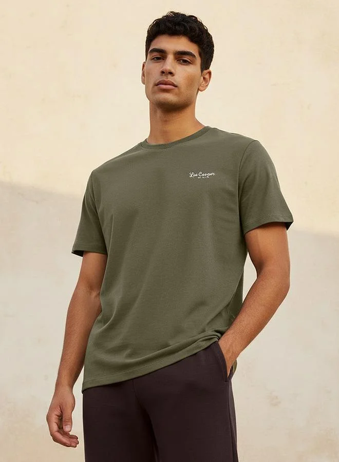 Lee Cooper Lee Cooper Men Regular Fit Crew Neck Short Sleeve Logo Print T-shirt