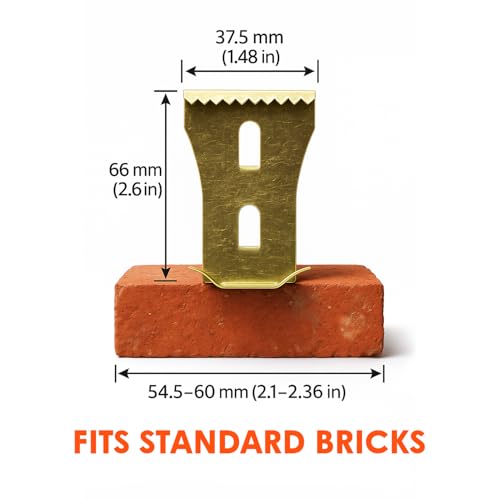 Holiday Joy Christmas Brick Clips for Hanging Outdoors 4Pack - Wreaths up to 25 LBS Brick Hangers Fits 2.12” to 2.36” Inch Bricks - Brick Hooks to Hang Wall Decor, Planters, Pictures - Image 3