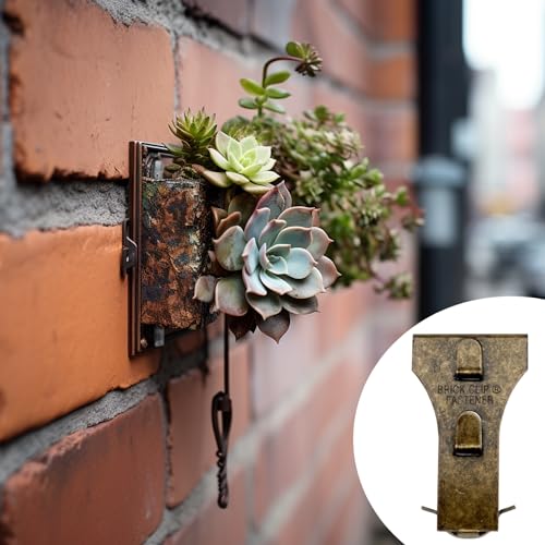 Holiday Joy Christmas Brick Clips for Hanging Outdoors 4Pack - Wreaths up to 25 LBS Brick Hangers Fits 2.12” to 2.36” Inch Bricks - Brick Hooks to Hang Wall Decor, Planters, Pictures - Image 2