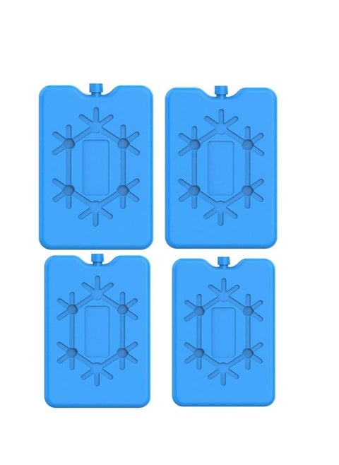 4 Ice Packs for Lunch Box, Reusable Ultra Thin Freezer Packs Long Lasting for Coolers, Cooler Bag for Work, School, Picnic or Camping Keep Food Fresh