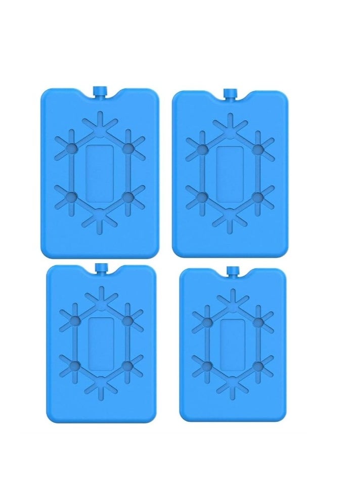 4 Ice Packs for Lunch Box, Reusable Ultra Thin Freezer Packs Long Lasting for Coolers, Cooler Bag for Work, School, Picnic or Camping Keep Food Fresh