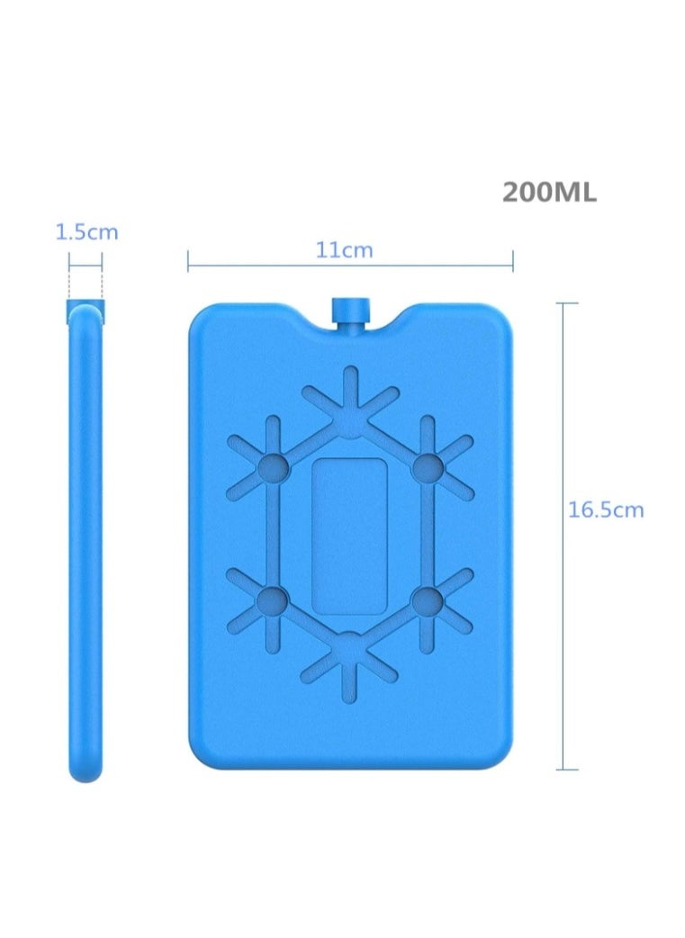 4 Ice Packs for Lunch Box, Reusable Ultra Thin Freezer Packs Long Lasting for Coolers, Cooler Bag for Work, School, Picnic or Camping Keep Food Fresh