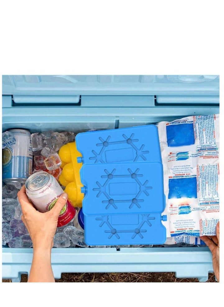 4 Ice Packs for Lunch Box, Reusable Ultra Thin Freezer Packs Long Lasting for Coolers, Cooler Bag for Work, School, Picnic or Camping Keep Food Fresh