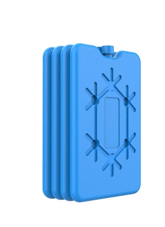4 Ice Packs for Lunch Box, Reusable Ultra Thin Freezer Packs Long Lasting for Coolers, Cooler Bag for Work, School, Picnic or Camping Keep Food Fresh