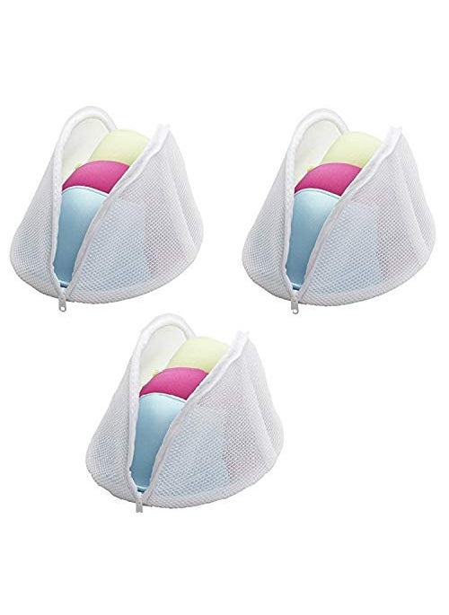 KBDev KBDev Mesh Laundry Woman Under Wear Bra Clothes Washing Bag for Washing Machine Underwear Lingerie Laundry Washing Bag Dirty Clothes Saver Pouch Laundry Clothes Protector 3 Piece  - Image 1