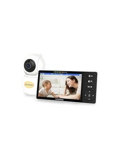 Hello Baby HD 720P Video Baby Monitor 5.5 Inch Pan Tilt and Zoom Remote Control with Camera and Audio Wide Viewing Range, 1080P Camera