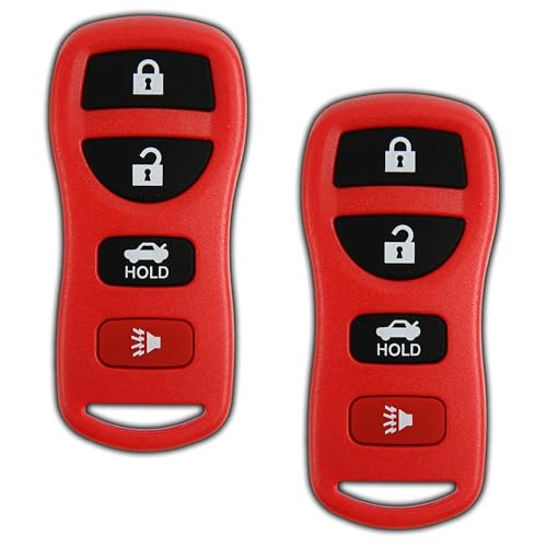 KeylessOption 2X KeylessOption Key Fob for 2002 2003 2004 2005 2006 2007 2008 2009 2010 2011 2012 2013 2014 2015 2016 2017 Nissan Altima Maxima Infiniti Remote, 4-Button KBRASTU15, Programming Guide Included - Image 1