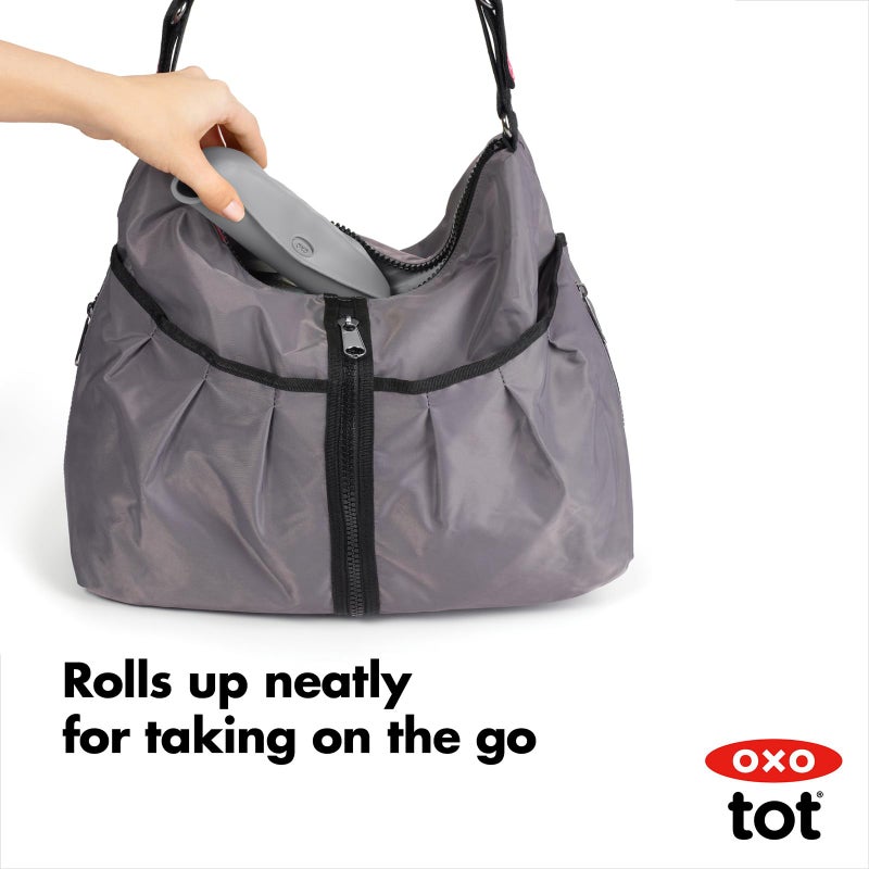 OXO Tot Roll- Up Bib 2-Pack Gray/Teal - Image 2