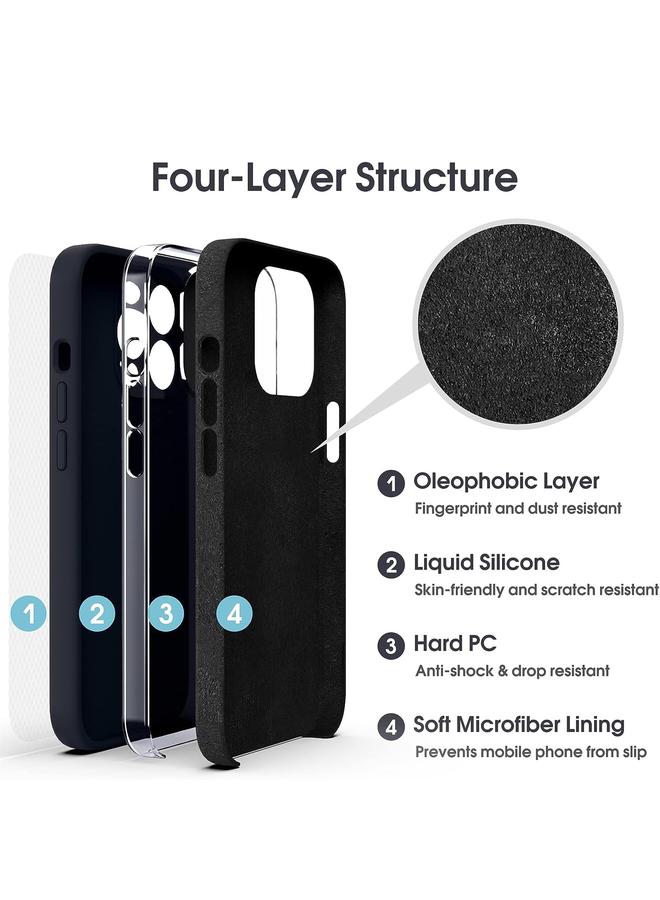 S-TOP Case For iPhone 14 Pro Max Microfiber Liquid Silicone Shockproof Phone Case - Image 5