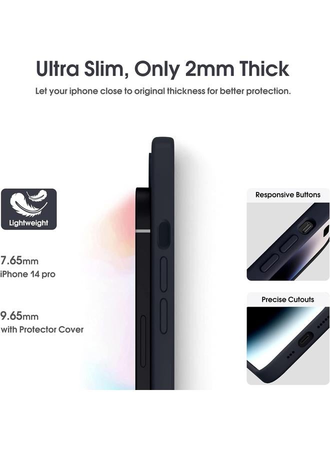 S-TOP Case For iPhone 14 Pro Max Microfiber Liquid Silicone Shockproof Phone Case - Image 4