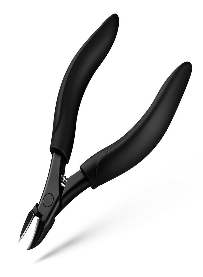 BEZOX Toe Nail Clippers for Thick Toenails for Seniors - Raised Cutting Edge Ingrown Toenail Clippers, Ergonomic Design Toenail Scissors for Thick Nails, Podiatrist Recommended - Black - Image 1