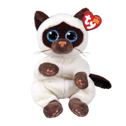 TY Beanie Babies – Soft Toy Miso The Cat 15 cm, Grey, TY40548 - Image 1