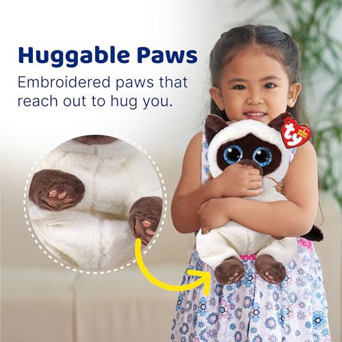 TY Beanie Babies – Soft Toy Miso The Cat 15 cm, Grey, TY40548 - Image 4