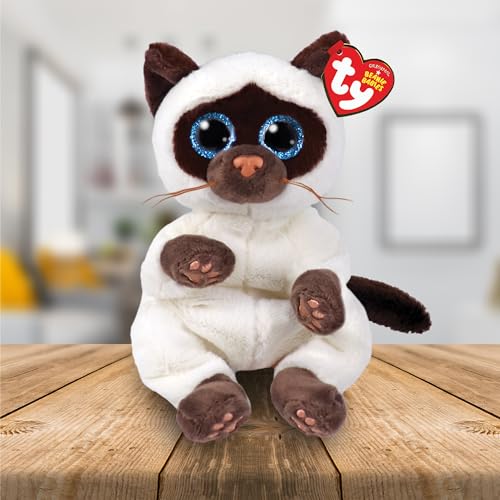 TY Beanie Babies – Soft Toy Miso The Cat 15 cm, Grey, TY40548 - Image 5