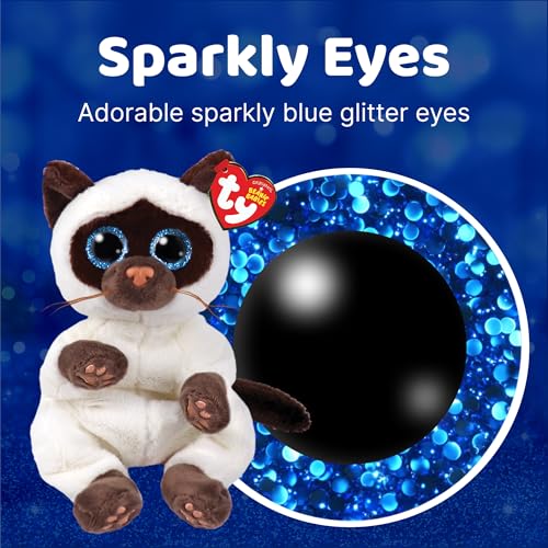 TY Beanie Babies – Soft Toy Miso The Cat 15 cm, Grey, TY40548 - Image 3