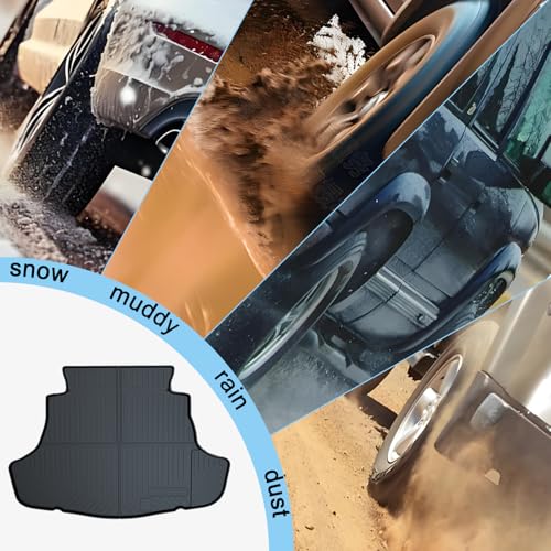 Aiqiying All Weather Rear Cargo Liners Trunk Tray Mats Protector Custom Compatible with 2018 2019 2020 2021 2022 2023 2024 2025 Toyota Camry, 3D Waterproof Durable Odorless Flexible Black TPO Accessories - Image 3