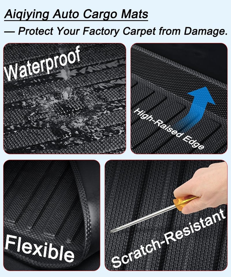 Aiqiying All Weather Rear Cargo Liners Trunk Tray Mats Protector Custom Compatible with 2018 2019 2020 2021 2022 2023 2024 2025 Toyota Camry, 3D Waterproof Durable Odorless Flexible Black TPO Accessories - Image 4