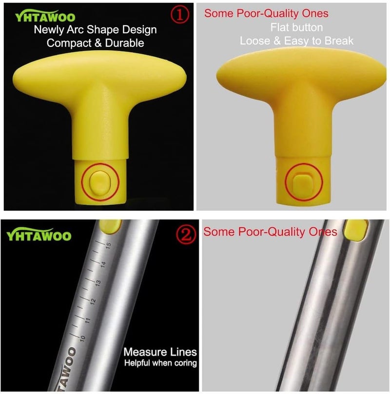 Yhtawoo Pineapple Corer and Slicer [Reinforced sharp blades & Heavy duty & Durable], Pineapple Cutter Corer Peeler, Stainless Steel Decorer Fruit Knife,Easy Core Remover - Image 3