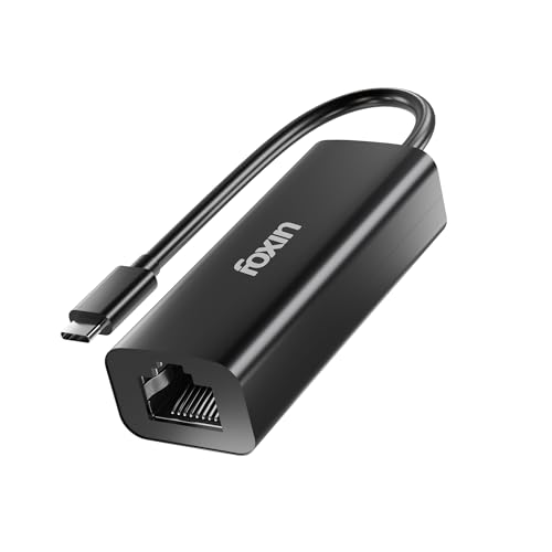 Foxin Type C to LAN Ethernet Adapter, 100 Mbps Network LAN Speed, RJ45 LAN Port, 9 cm Cable, for Windows/Mac/Linux, Compatible with Laptop, Desktop, Gaming Console | FLA 100C (Black) - Image 1